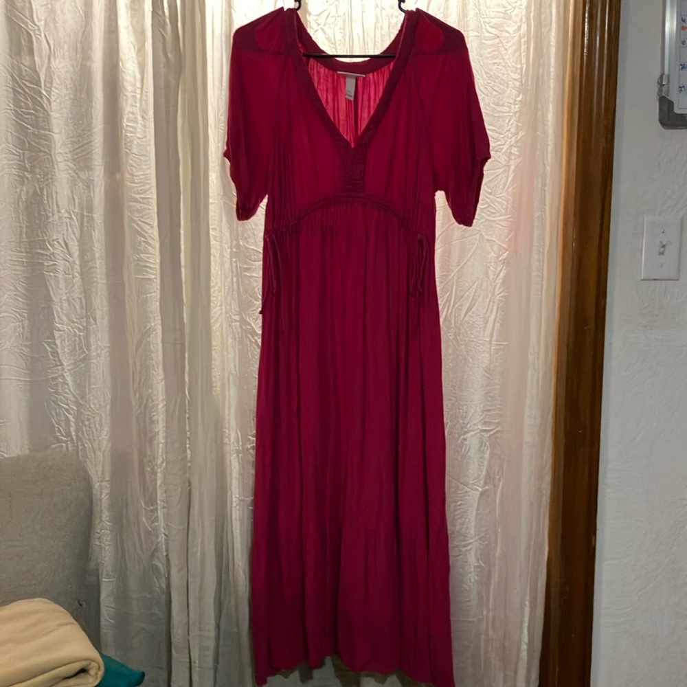 Isabel Maternity by Ingrid & Isabel Red Pleated Sundress
